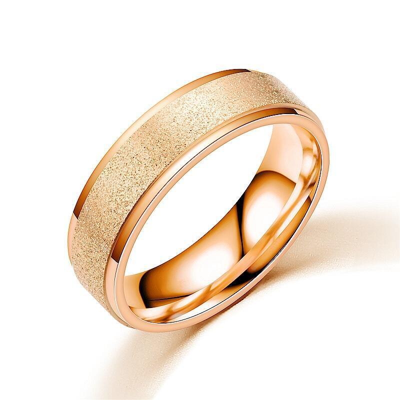 European And American Niche Titanium Steel Frosted Women's Ring Brand: aeac