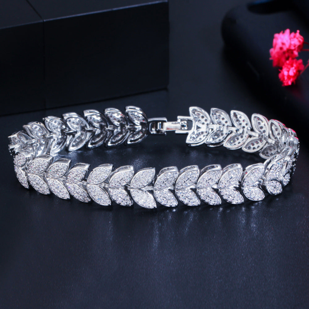 Full Diamond Accessories Micro Inlaid Zircon Bracelet Brand: aeac