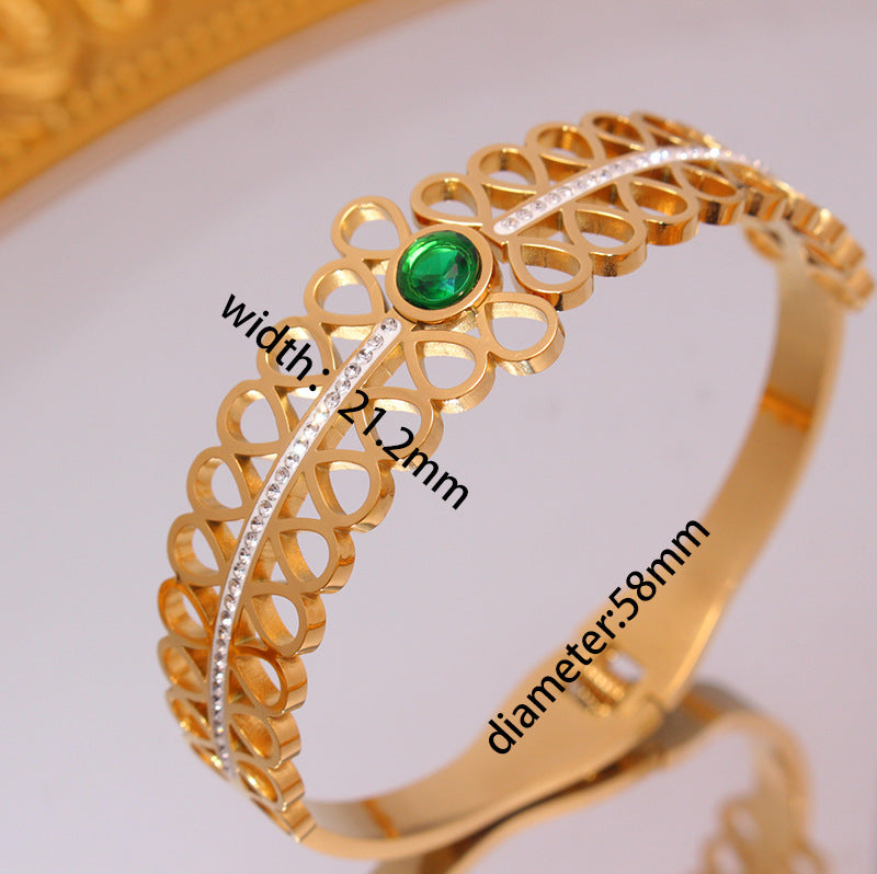 18K Retro Popular Titanium Steel Bracelet Brand: aeac