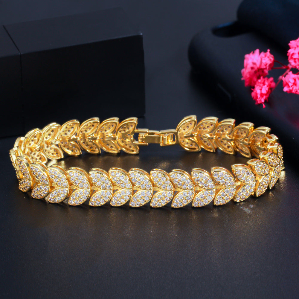 Full Diamond Accessories Micro Inlaid Zircon Bracelet Brand: aeac