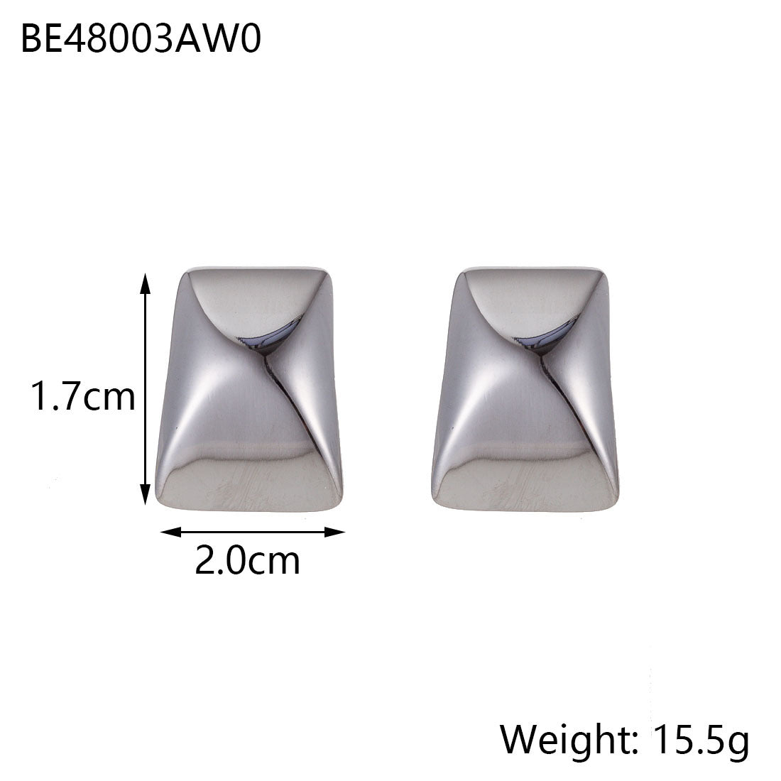 Minimalist Titanium Steel Ear Studs Triangle Oval Geometric Stainless Steel Oil Pressure Ins Style Brand: aeac