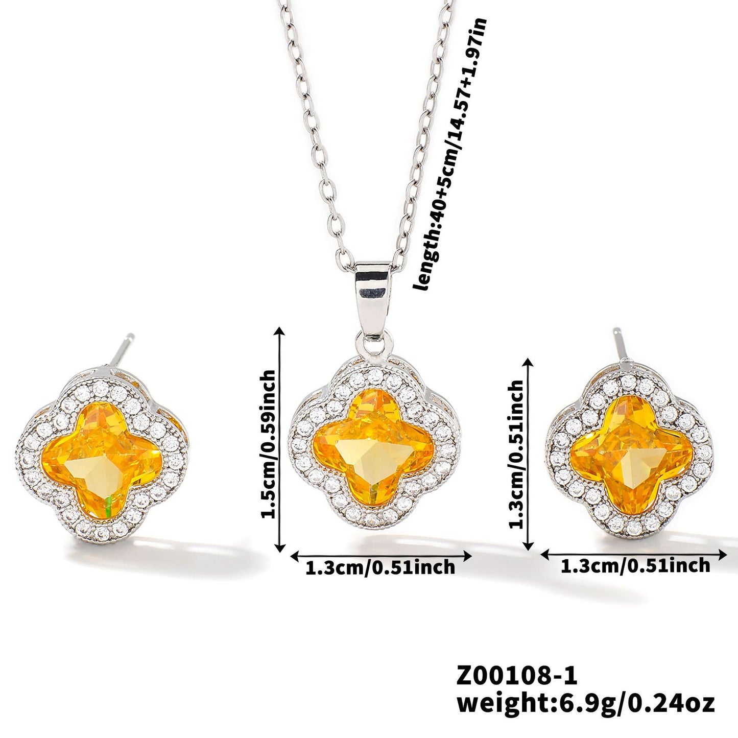 Necklace Two-piece Earrings Set Women's Jewelry Set Brand: aeac