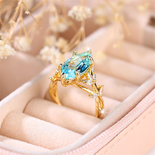 Creative New Leaf Shape Simple Women's Ring Brand: aeac