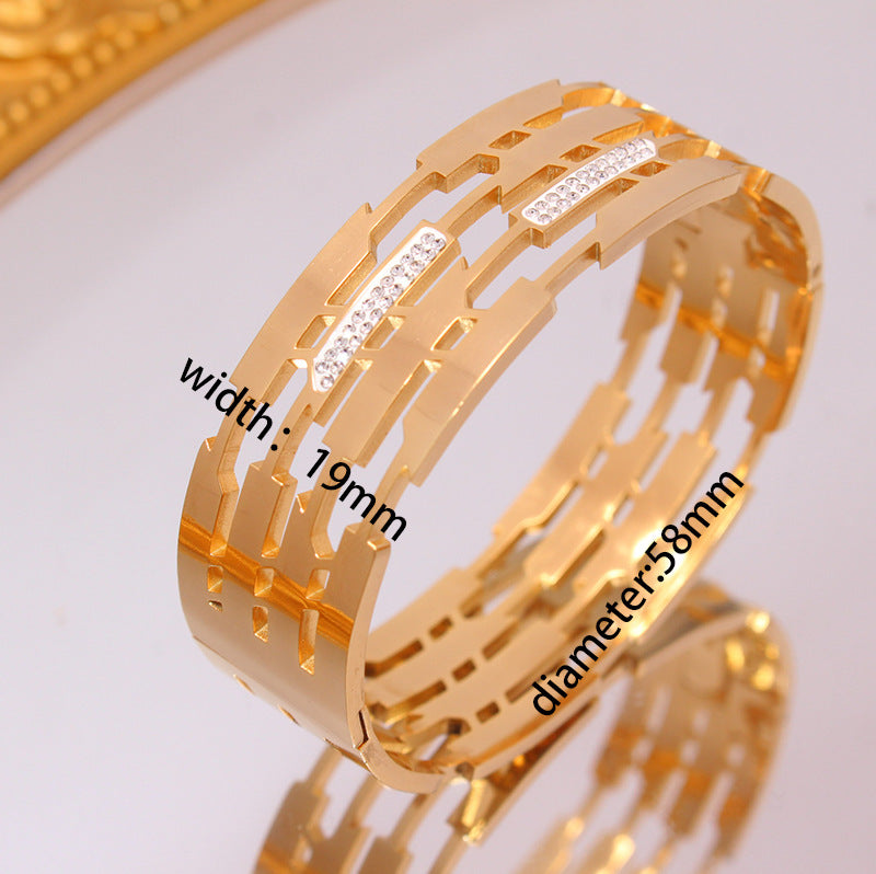 18K Retro Popular Titanium Steel Bracelet Brand: aeac