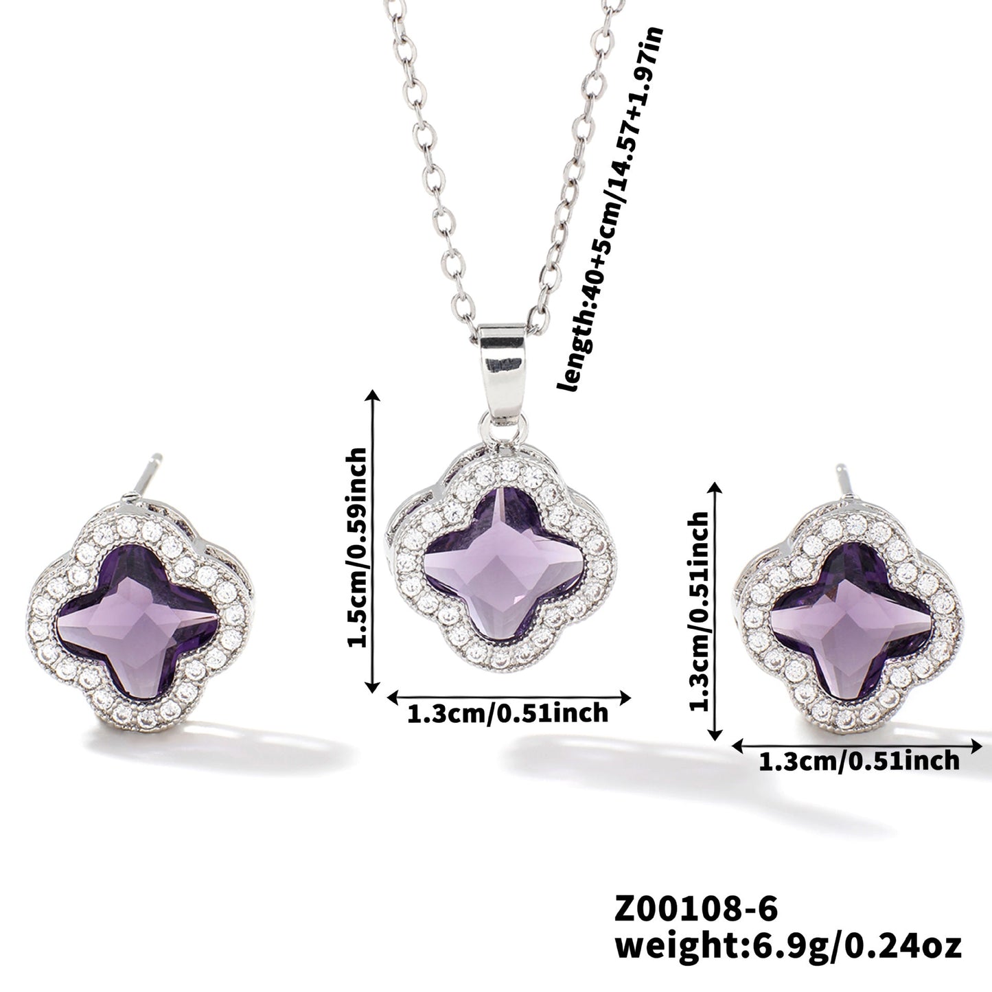 Necklace Two-piece Earrings Set Women's Jewelry Set Brand: aeac