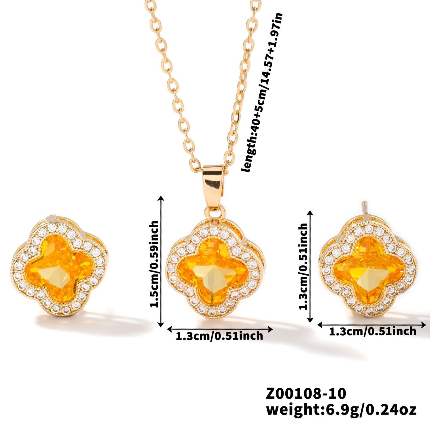 Necklace Two-piece Earrings Set Women's Jewelry Set Brand: aeac