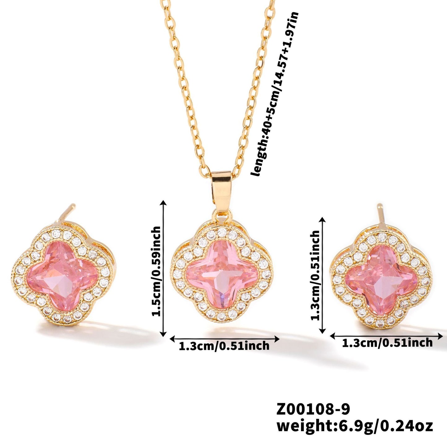 Necklace Two-piece Earrings Set Women's Jewelry Set Brand: aeac
