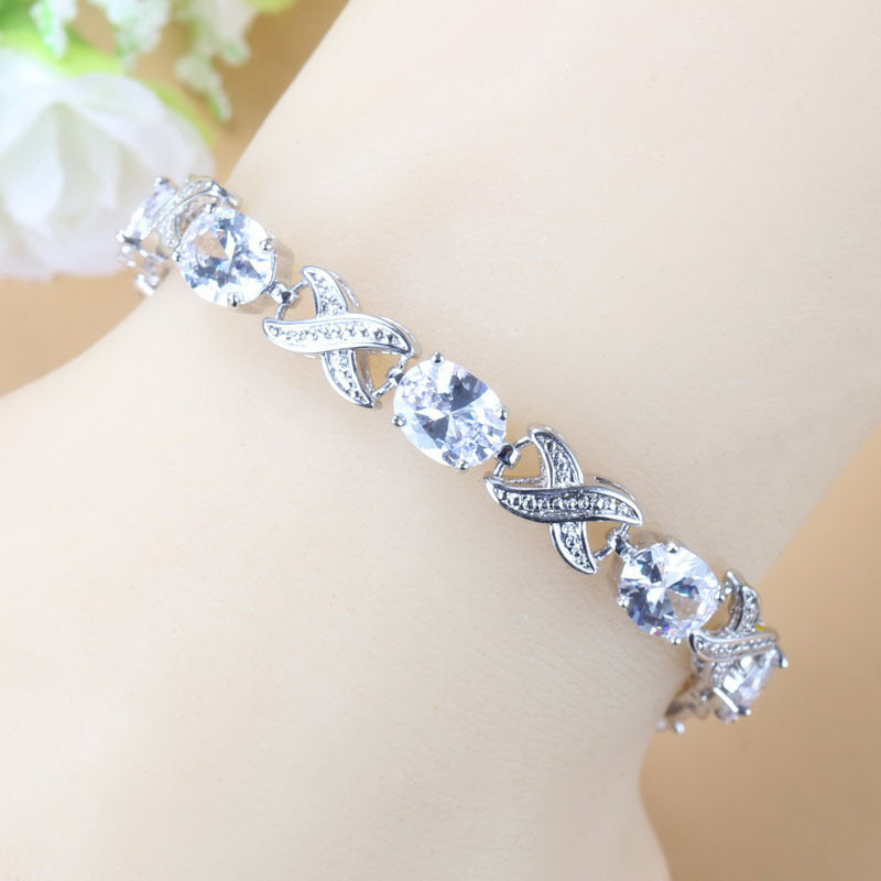 European And American Fashion Popular Jewelry Zircon Bracelet Gift Brand: aeac