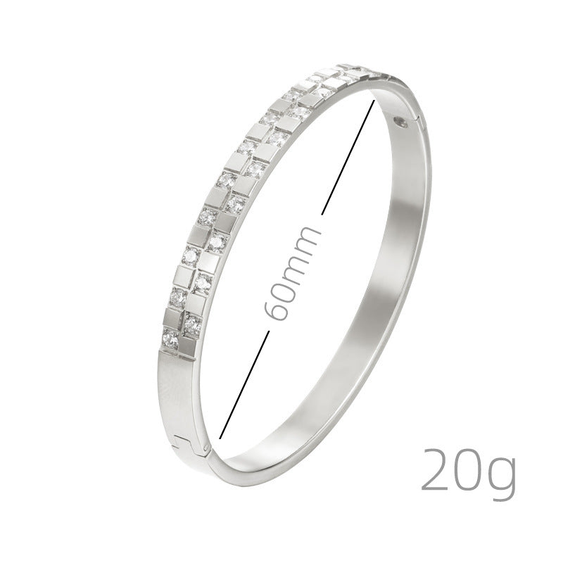 Non-fading Ornament Women's Electroplated Gold Titanium Steel Bracelet Brand: aeac