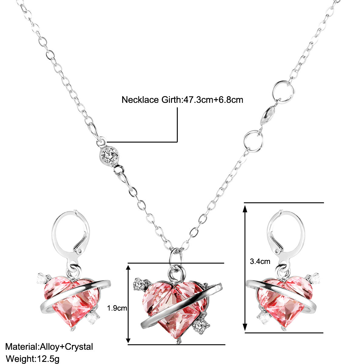 Pendant Necklace Earrings Jewelry Suit Brand: aeac
