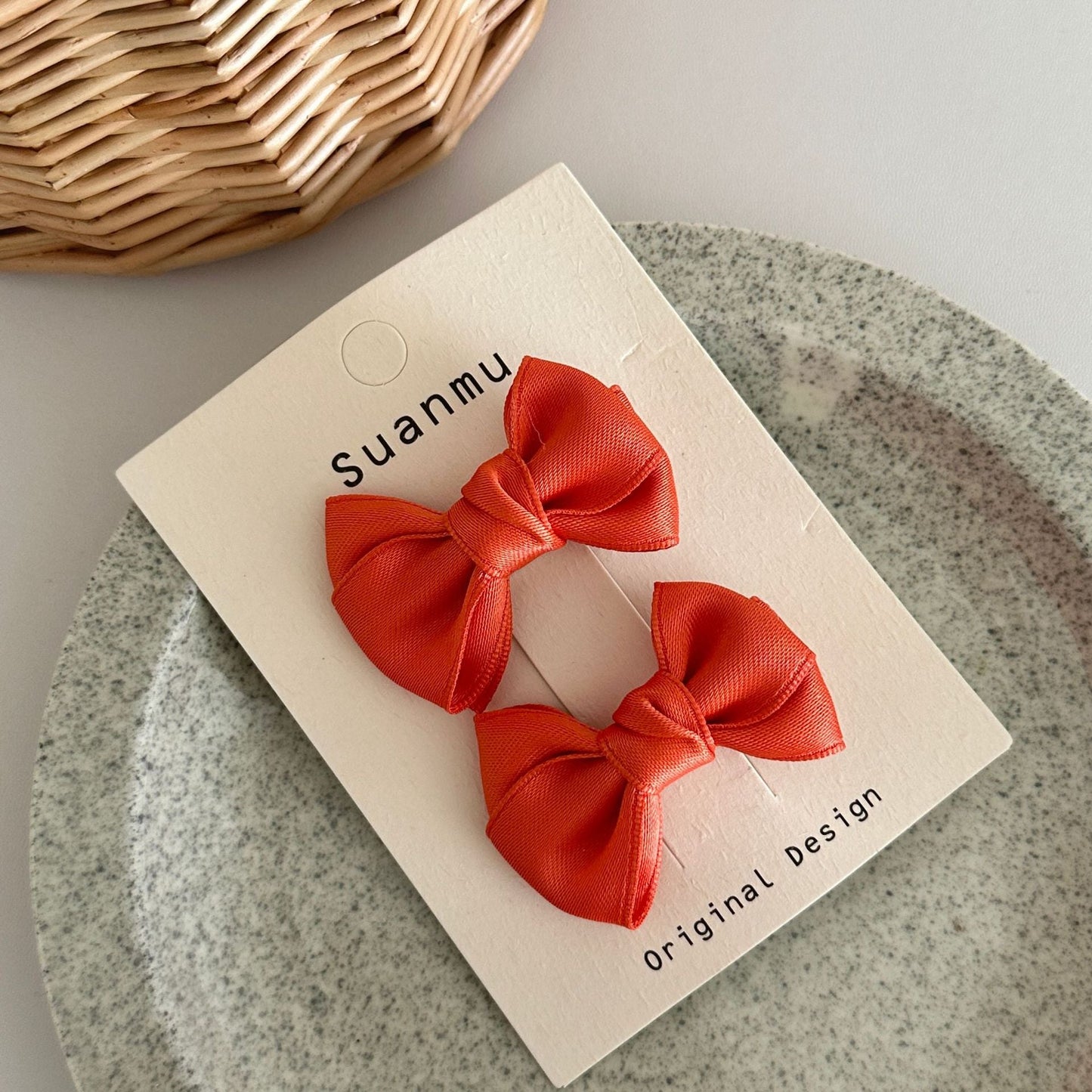 Cream Color Sweet Bowknot Children's Exquisite Side Clip Hairpin Brand: aeac