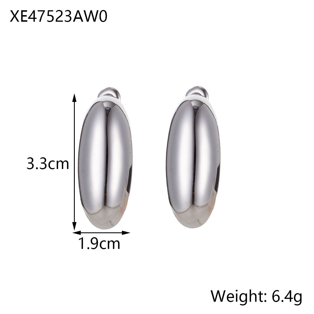 Minimalist Titanium Steel Ear Studs Triangle Oval Geometric Stainless Steel Oil Pressure Ins Style Brand: aeac