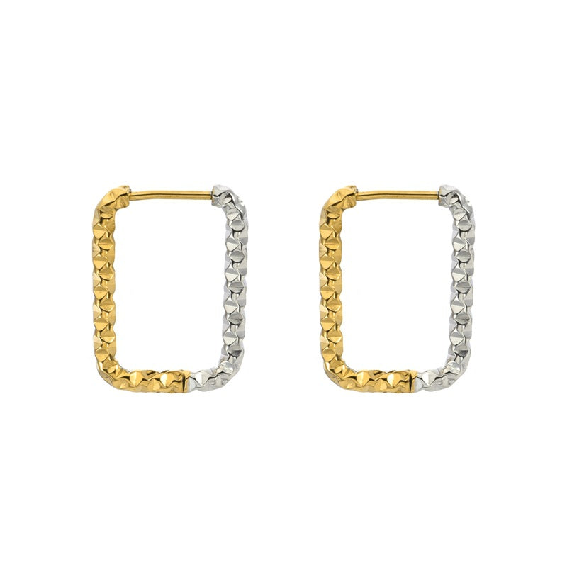 Stainless Steel French Style Retro Easy Matching Golden Earrings Brand: aeac
