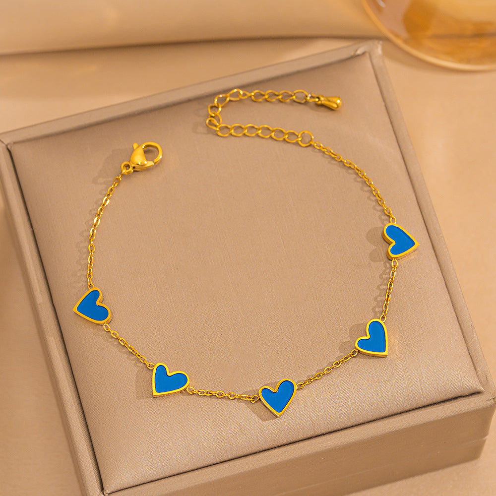 3D Heart Shell Clavicle Chain - Titanium Steel Trendy Necklace Brand: aeac