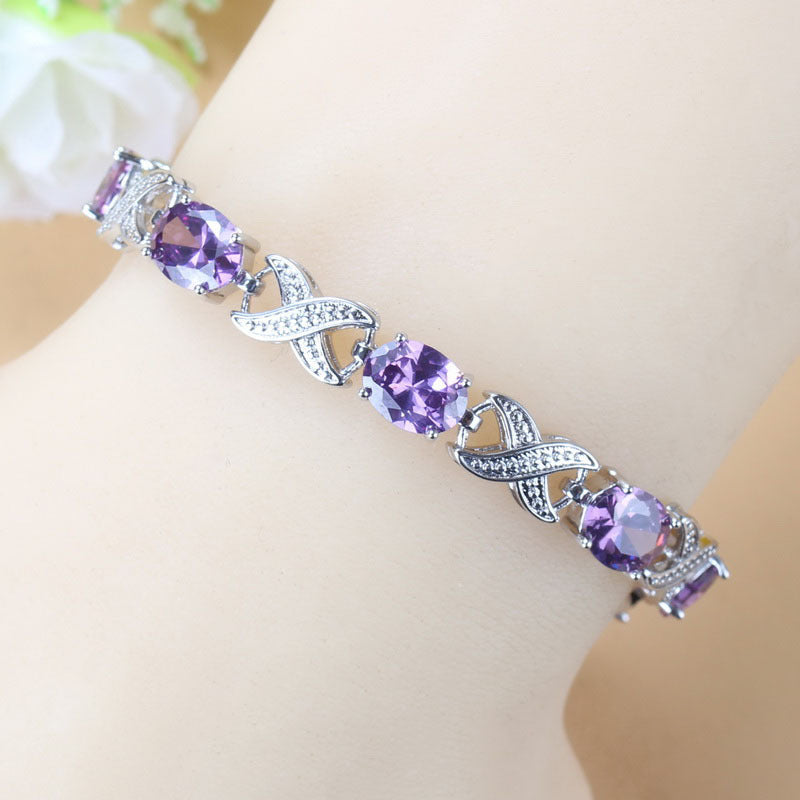 European And American Fashion Popular Jewelry Zircon Bracelet Gift Brand: aeac