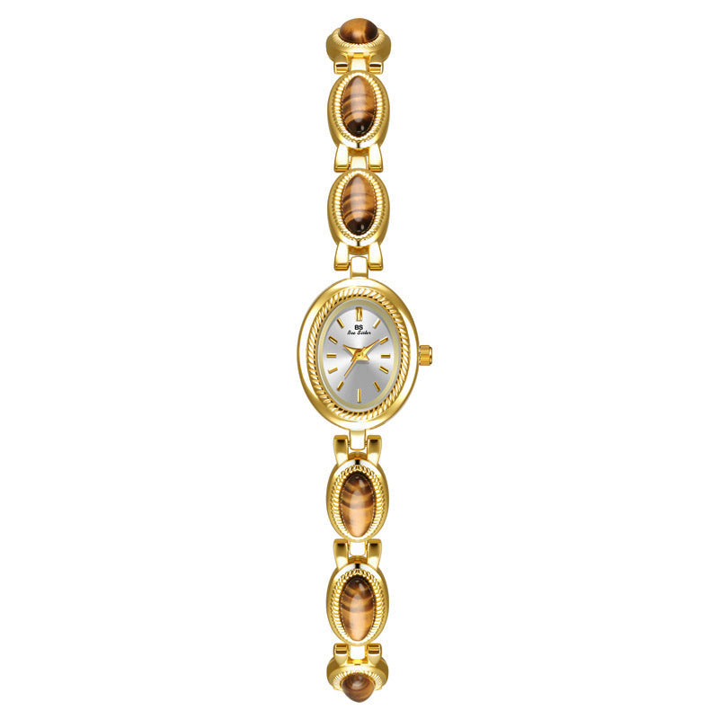 BS Gold Retro Rich Tigereye Chain Watch Brand: aeac