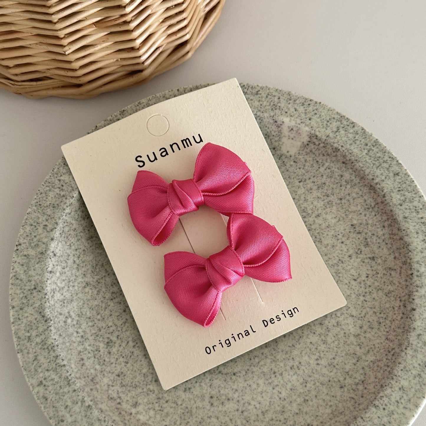 Cream Color Sweet Bowknot Children's Exquisite Side Clip Hairpin Brand: aeac