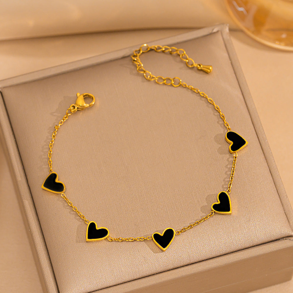 3D Heart Shell Clavicle Chain - Titanium Steel Trendy Necklace Brand: aeac