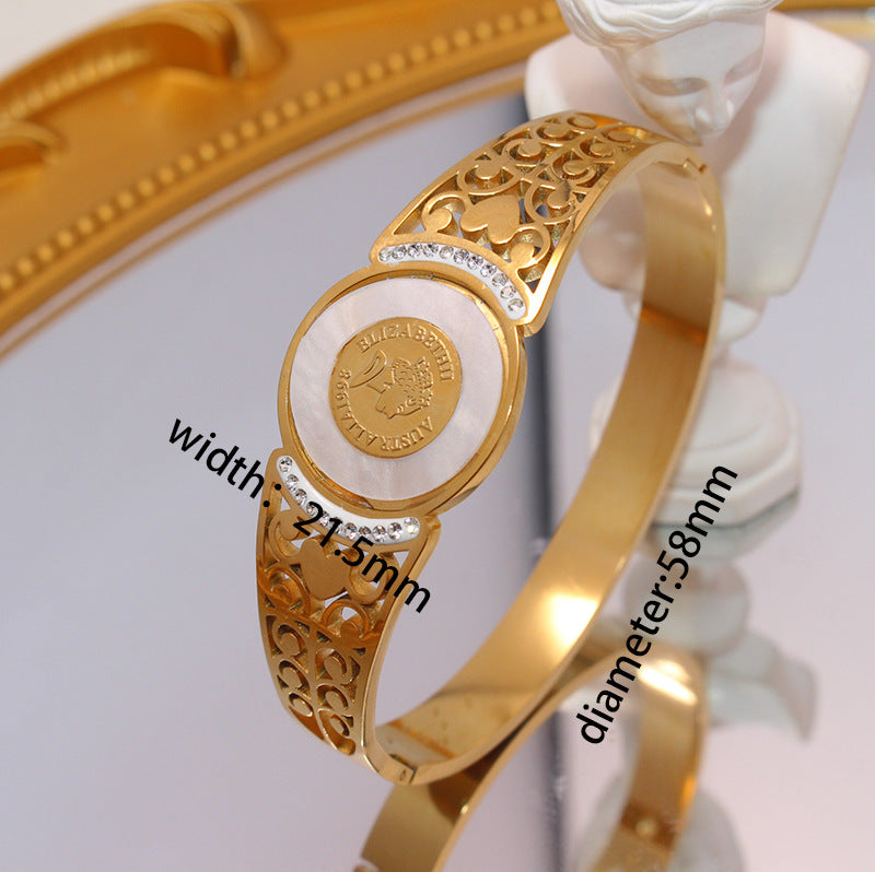 18K Retro Popular Titanium Steel Bracelet Brand: aeac