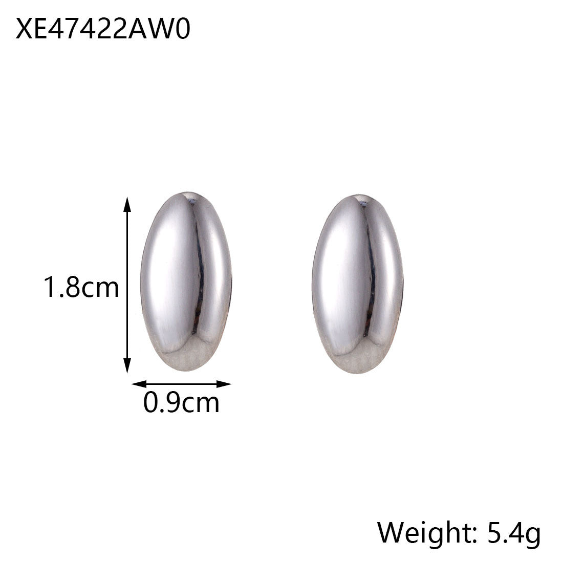 Minimalist Titanium Steel Ear Studs Triangle Oval Geometric Stainless Steel Oil Pressure Ins Style Brand: aeac
