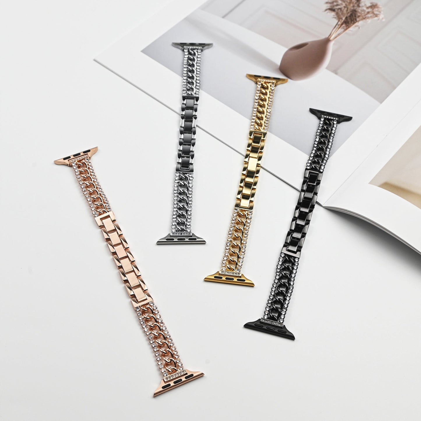 Chain Bilateral Diamond Bracelet Strap Brand: aeac