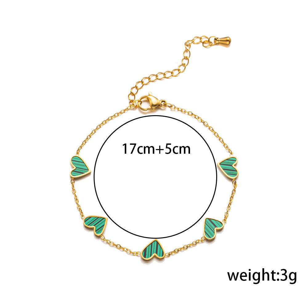 3D Heart Shell Clavicle Chain - Titanium Steel Trendy Necklace Brand: aeac