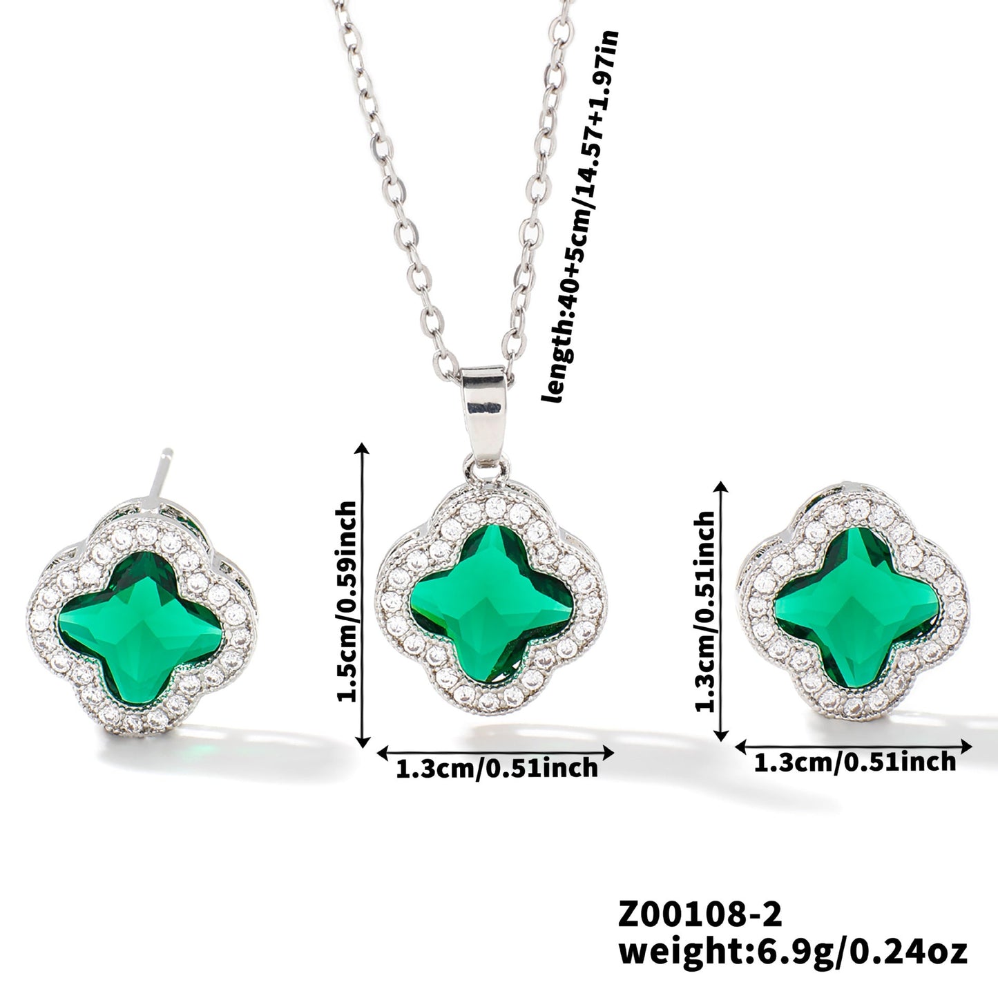 Necklace Two-piece Earrings Set Women's Jewelry Set Brand: aeac