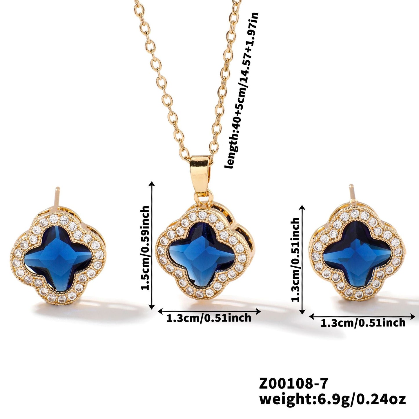 Necklace Two-piece Earrings Set Women's Jewelry Set Brand: aeac