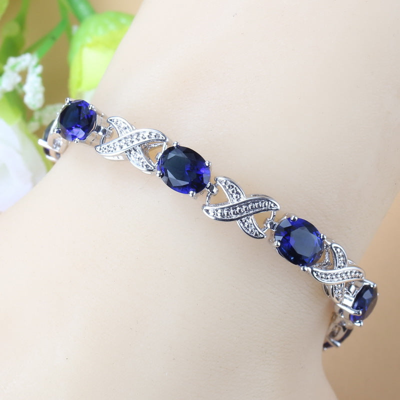European And American Fashion Popular Jewelry Zircon Bracelet Gift Brand: aeac