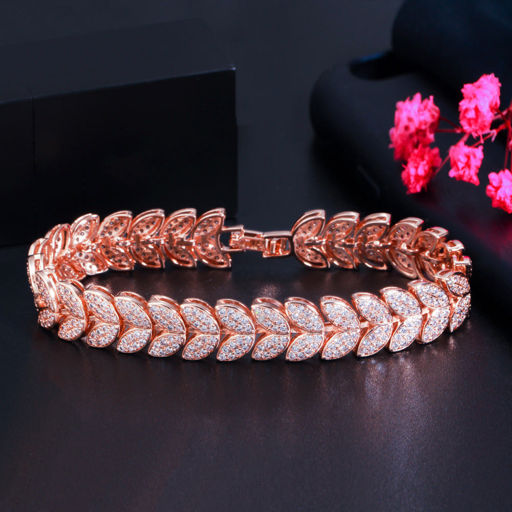 Full Diamond Accessories Micro Inlaid Zircon Bracelet Brand: aeac