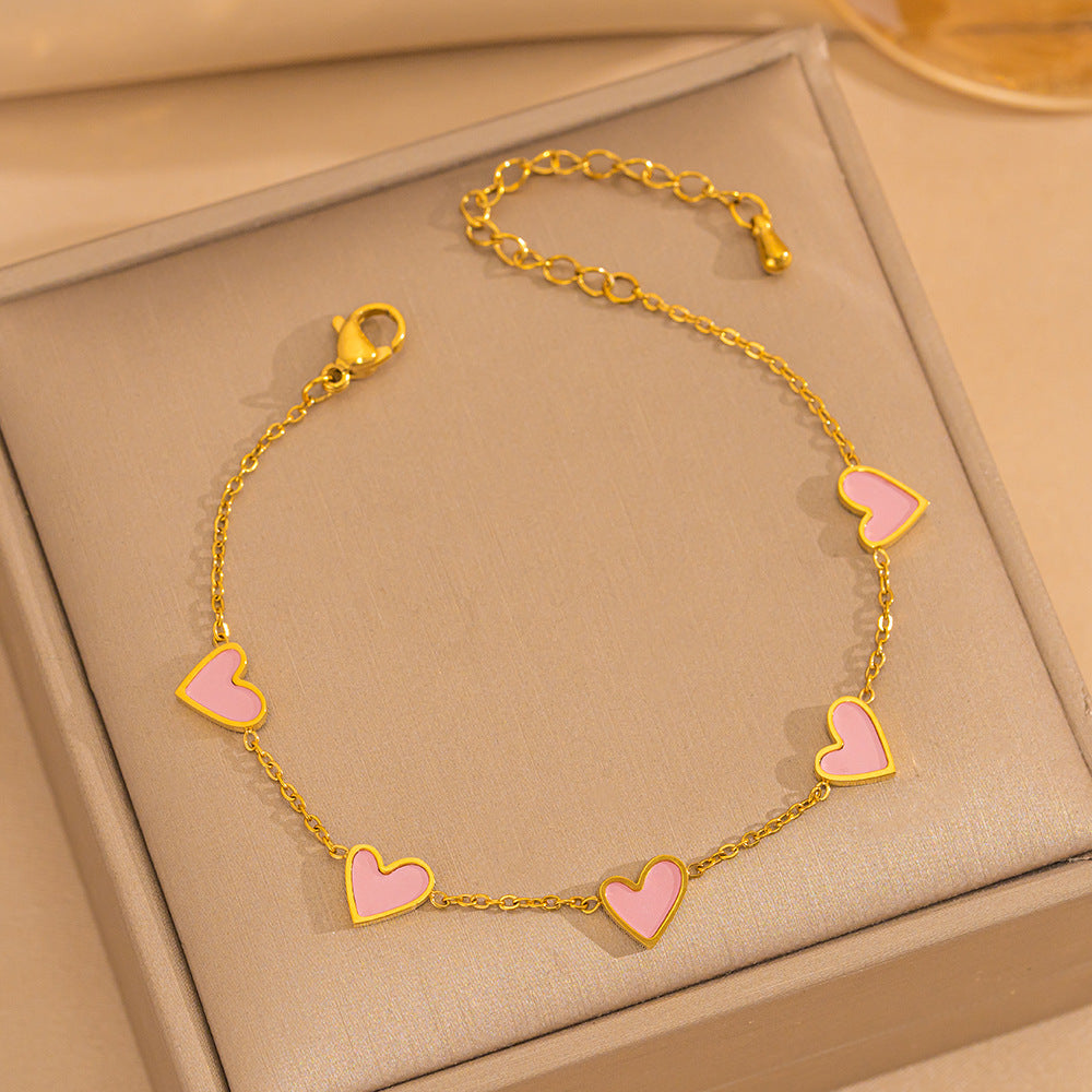 3D Heart Shell Clavicle Chain - Titanium Steel Trendy Necklace Brand: aeac
