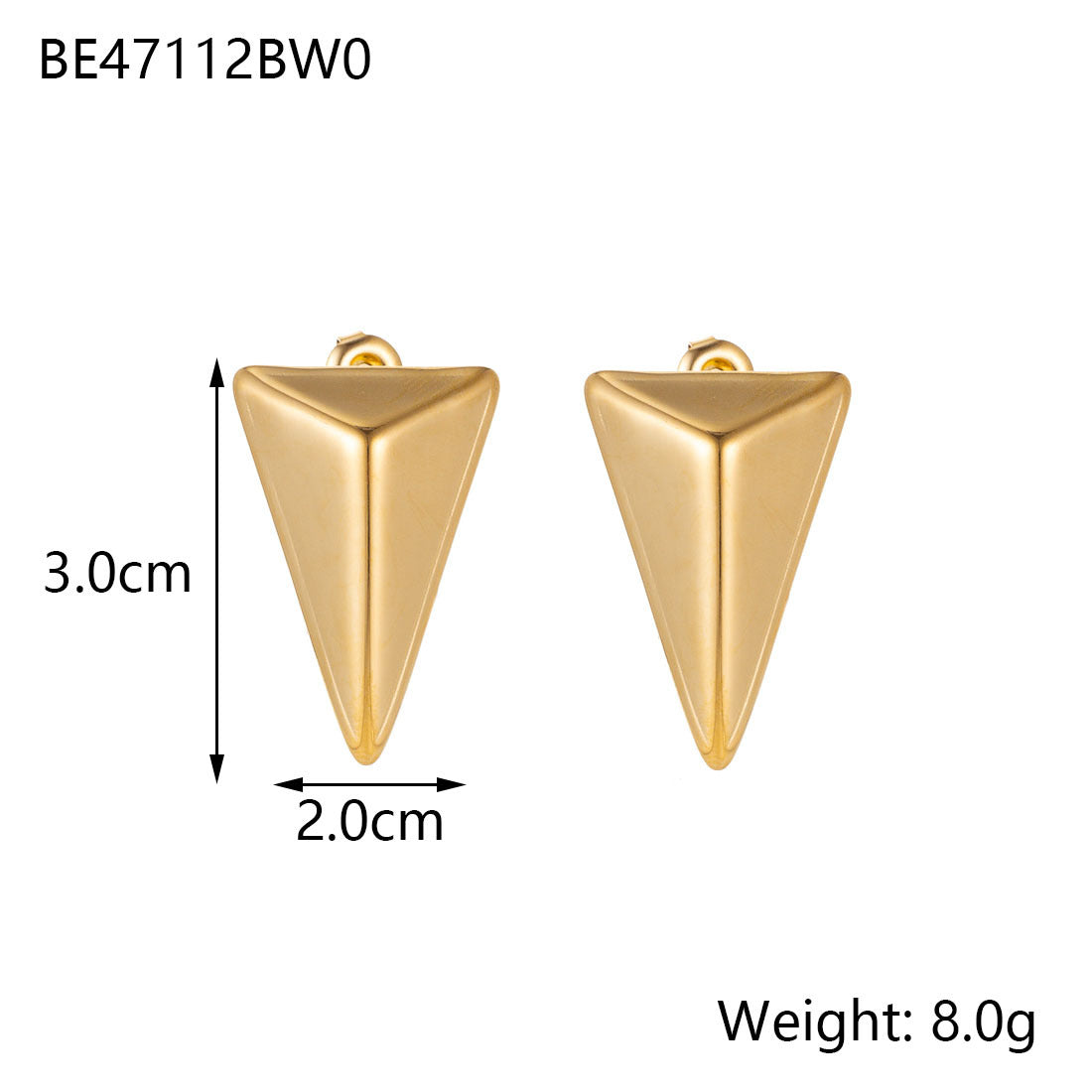 Minimalist Titanium Steel Ear Studs Triangle Oval Geometric Stainless Steel Oil Pressure Ins Style Brand: aeac