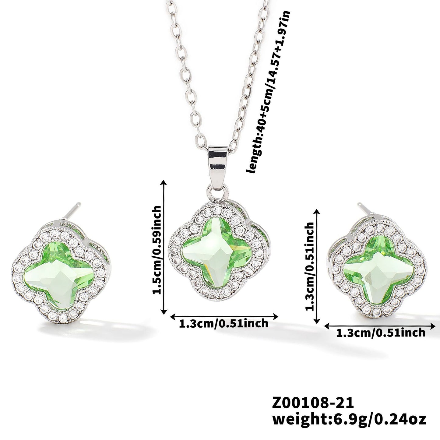 Necklace Two-piece Earrings Set Women's Jewelry Set Brand: aeac