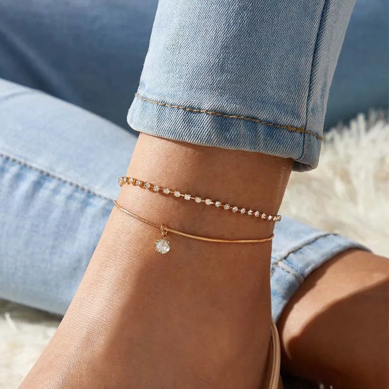 Modyle New Fashion Bohemian Simulated Pearl Chain Wedding Anklet Bracelet for Women Gold Color Shell Pendant Anklet Jewelry Gift My Store