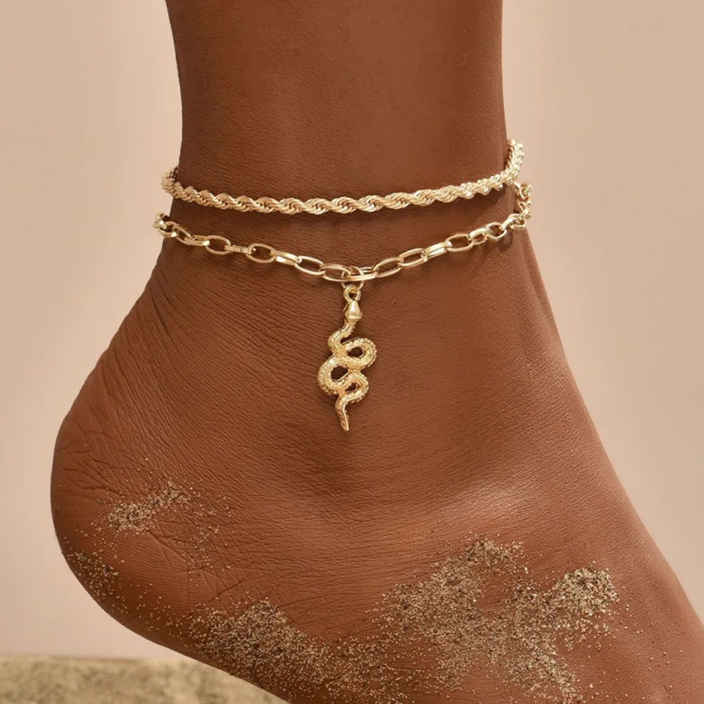 Modyle New Fashion Bohemian Simulated Pearl Chain Wedding Anklet Bracelet for Women Gold Color Shell Pendant Anklet Jewelry Gift My Store