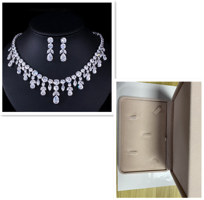 Luxury Water Drop Big Suit Super Flash AAA Zircon Bridal Party Dress High-end Accessories Brand: aeac