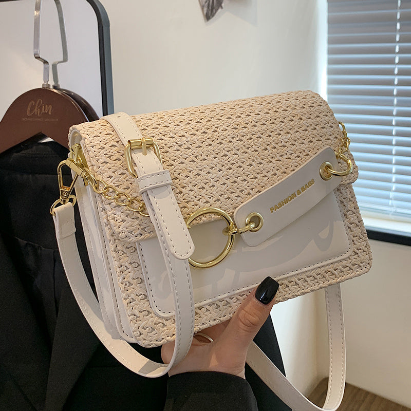 New Fashion Single Shoulder Crossbody Women's Braided Small Square Bag Brand: aeac