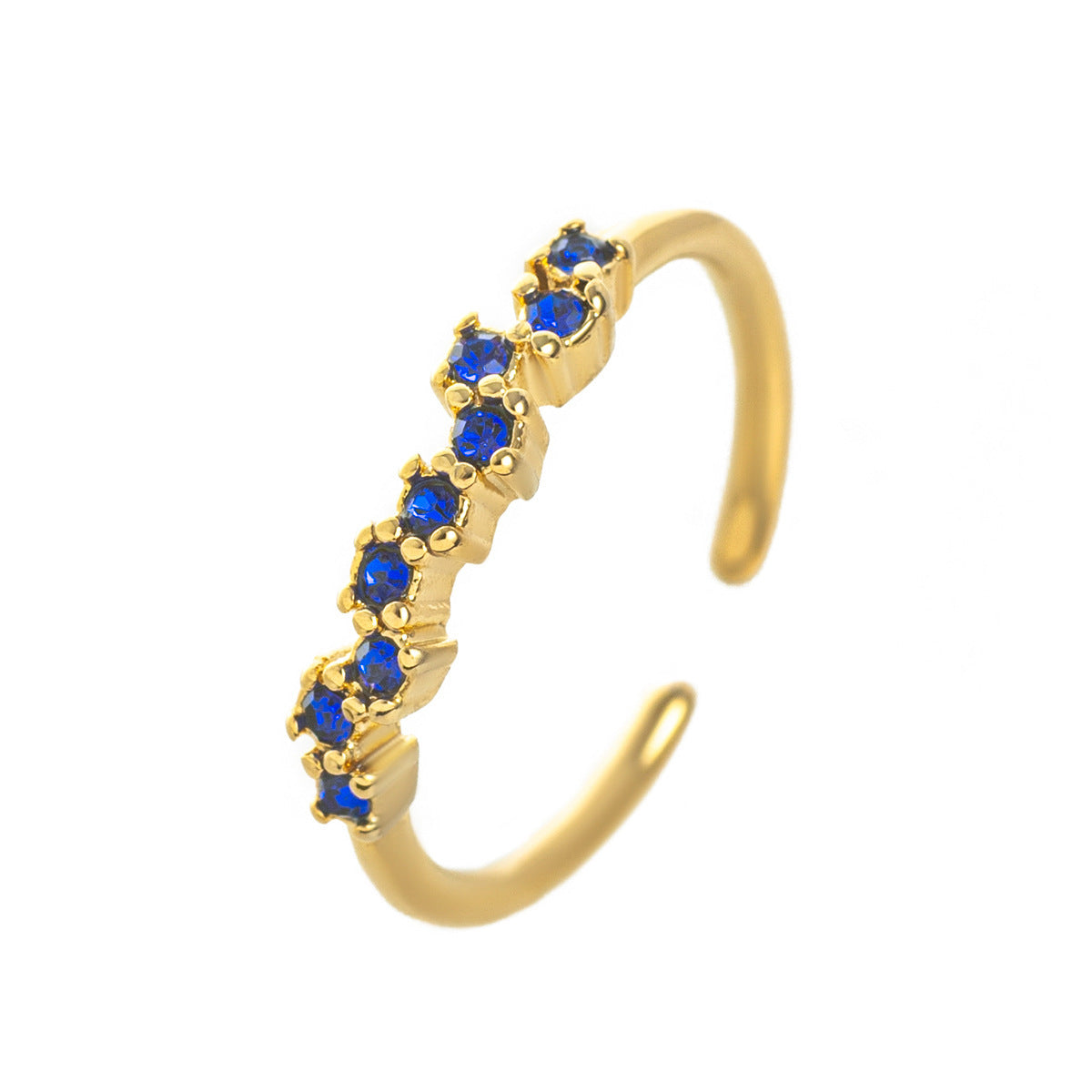 Titanium Steel European And American-style Colorful Zircon December Birthstone Ring Brand: aeac