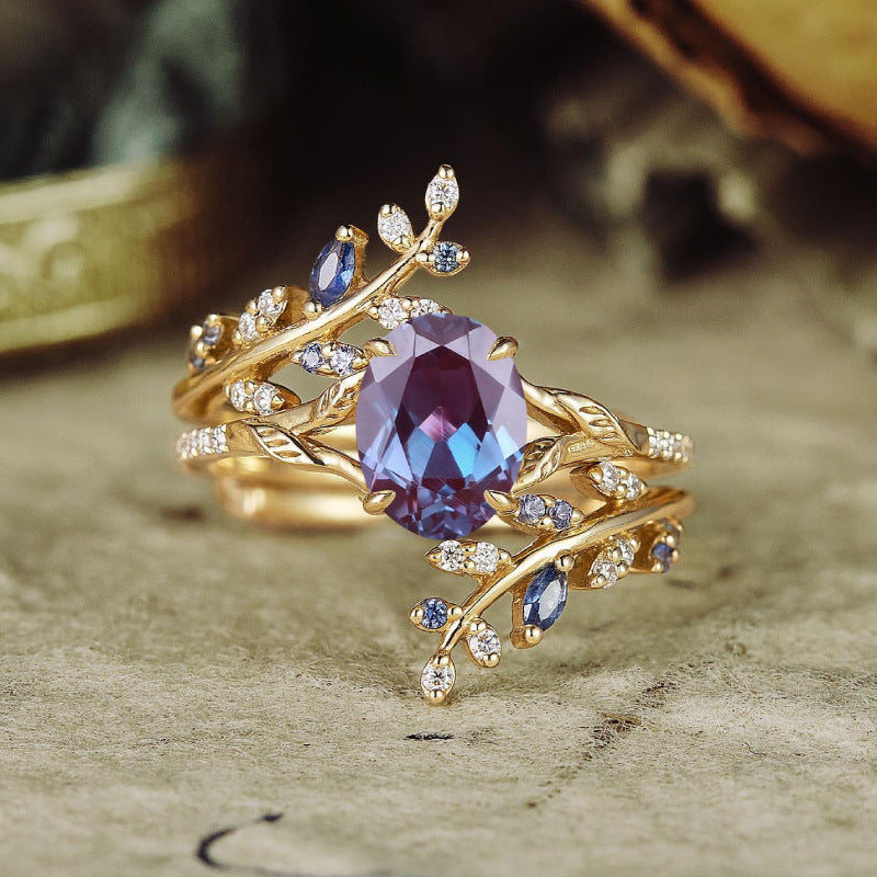 Creative Design Of Copper Color Zircon Ring Brand: aeac