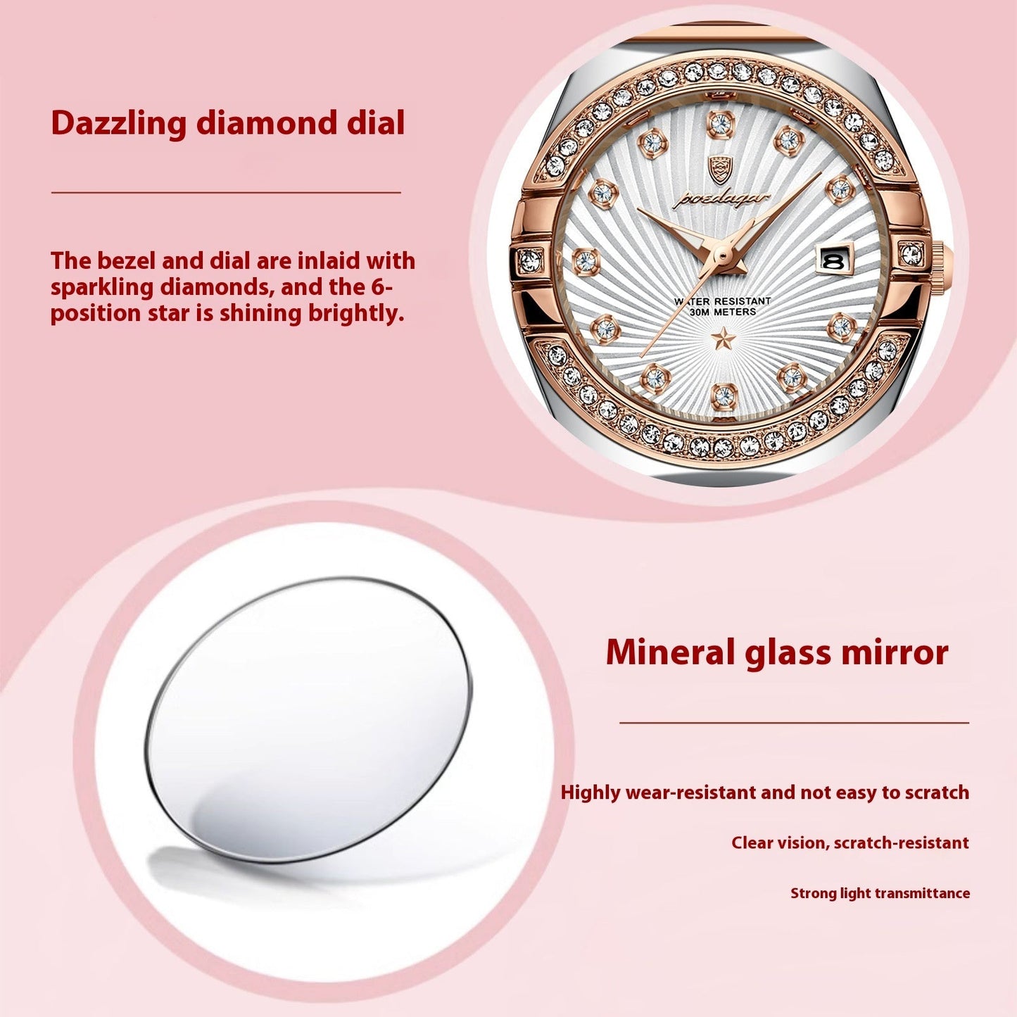 Women's Waterproof Luminous Ultra-thin Watch Brand: aeac
