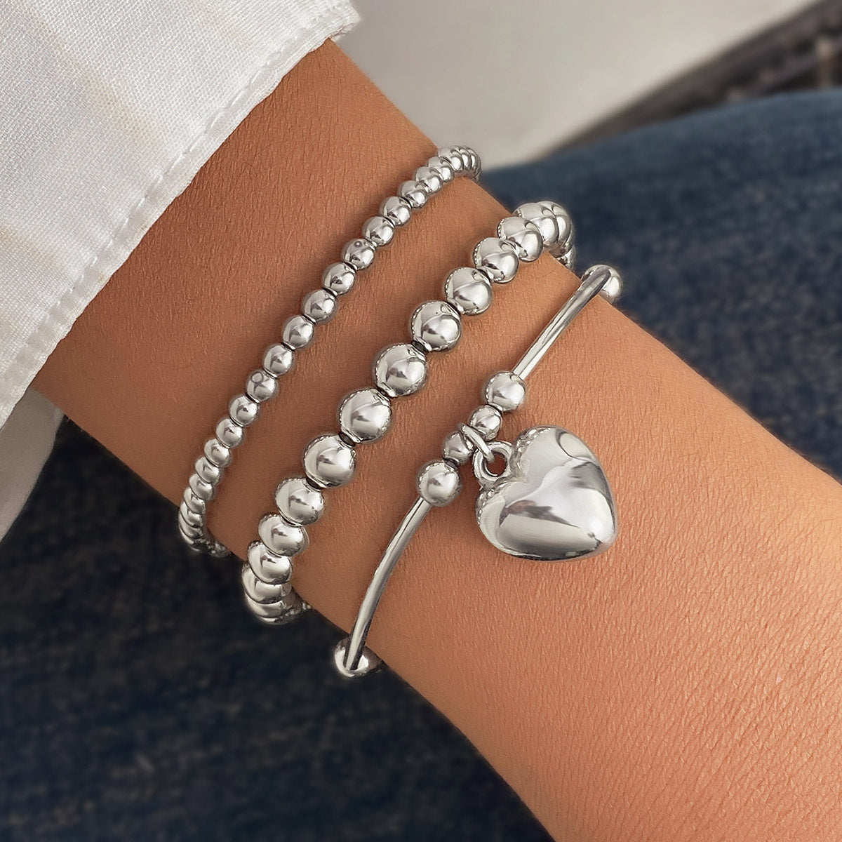 Ball Bracelet 3-piece Set Exaggerated Multi-layer - Saharakart