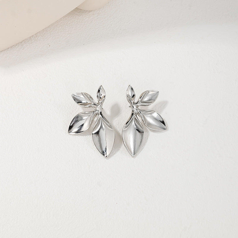 Irregular Metal Flower Women's Earrings Brand: aeac