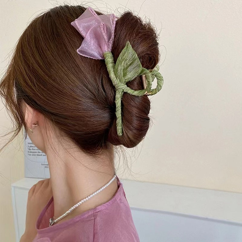 Tulip Flower Hair Clip Korean Style Sweet Back Head Brand: aeac