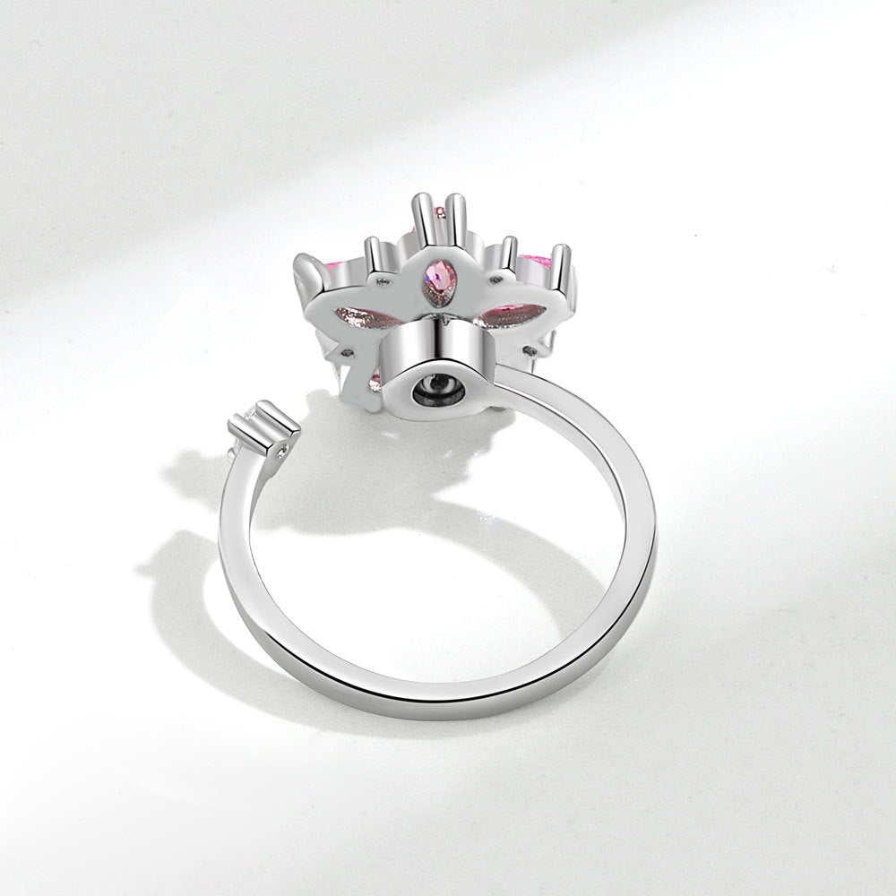 Zircon Flower Decompression Anti Anxiety Ring Set Brand: aeac