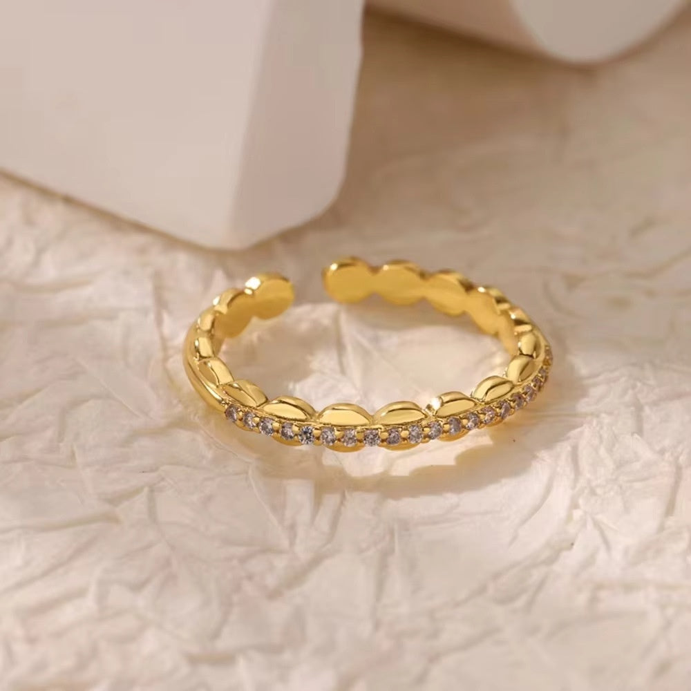 Retro Affordable Luxury Open Purple Zircon Ring Brand: aeac