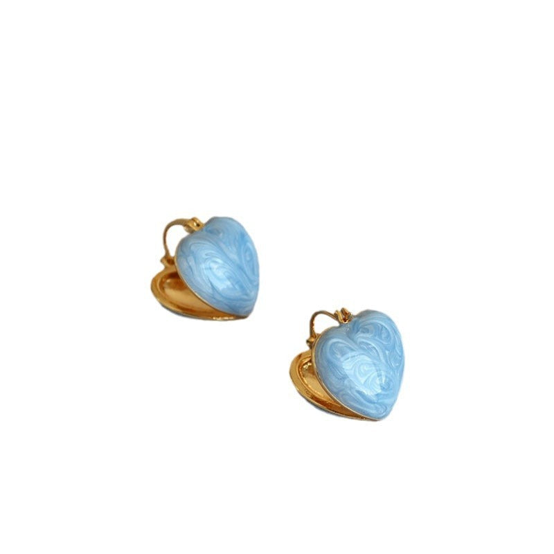 Retro Dripping Oil Love Heart Stud Earrings Brand: aeac