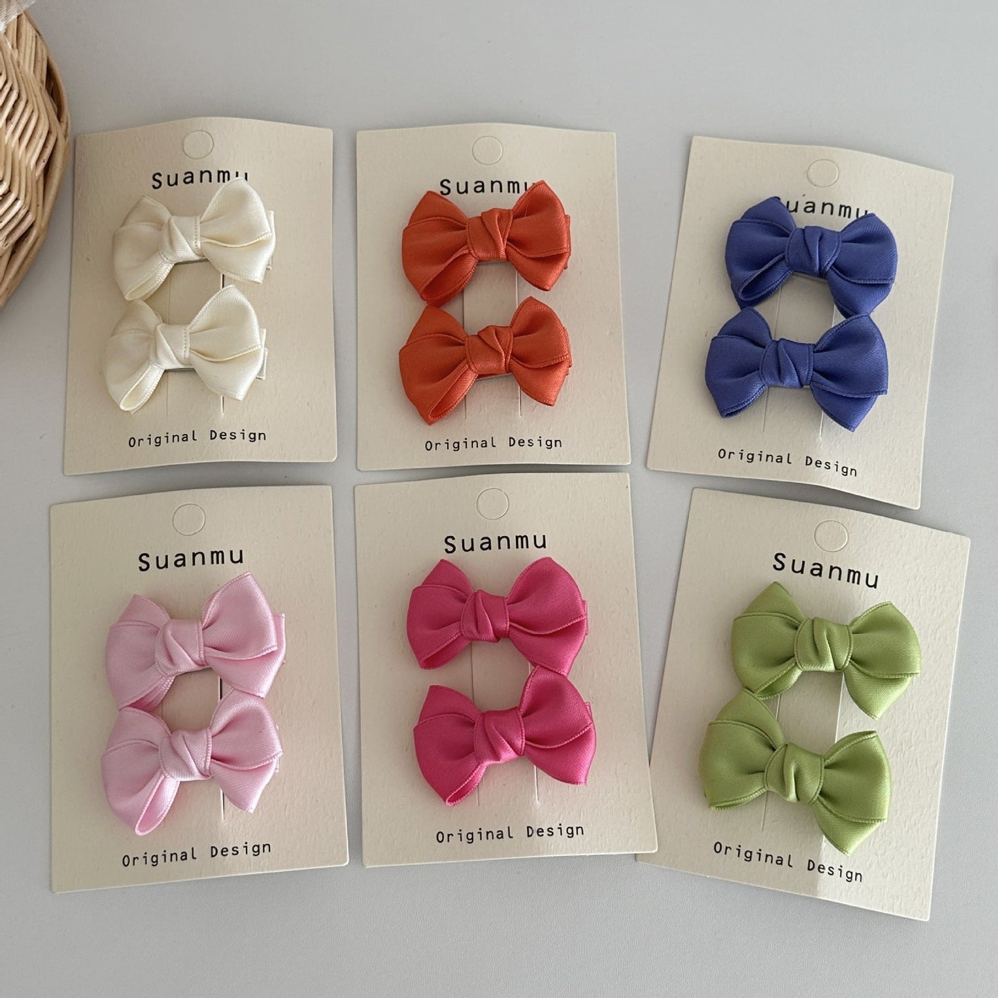 Cream Color Sweet Bowknot Children's Exquisite Side Clip Hairpin Brand: aeac