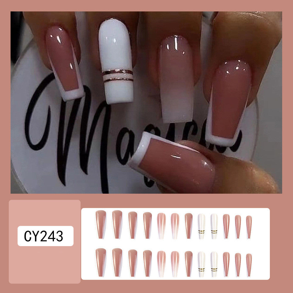 Women's Simple French Gradient Nail Sticker Brand: aeac