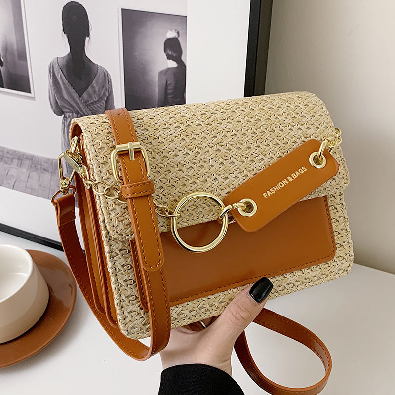 New Fashion Single Shoulder Crossbody Women's Braided Small Square Bag Brand: aeac