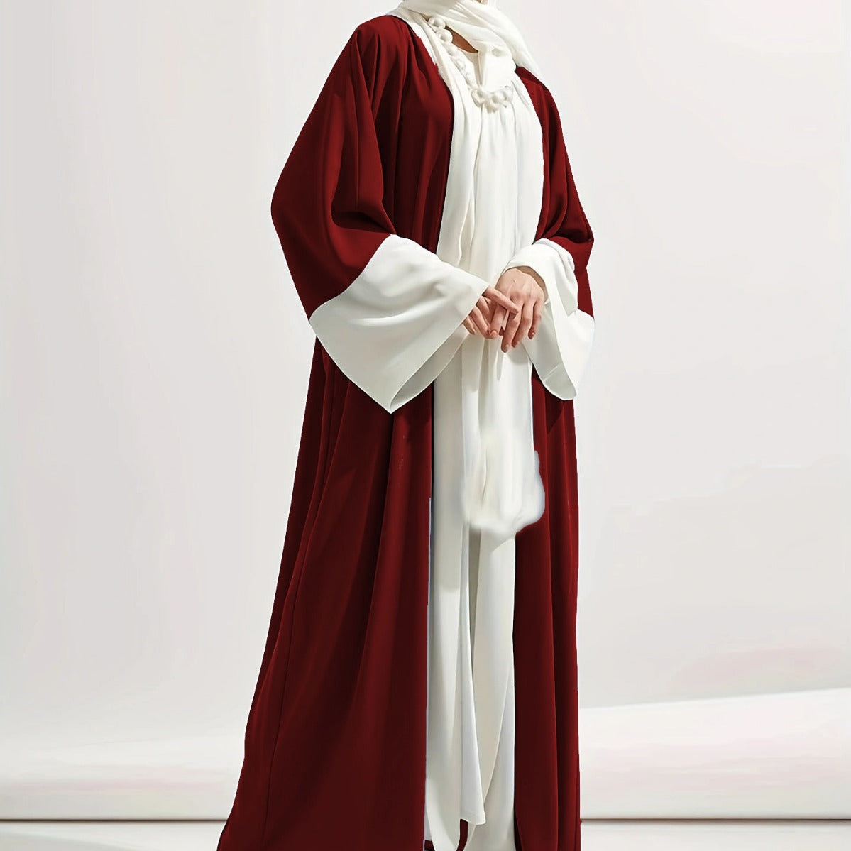 Clothing Contrast Color Cardigan Djellaba Brand: aeac
